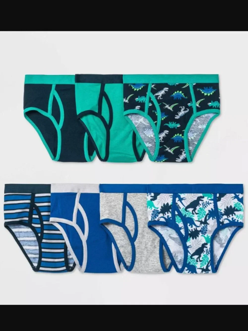 NWT Cat & Jack Boys' 7pk Dinosaur Briefs XS